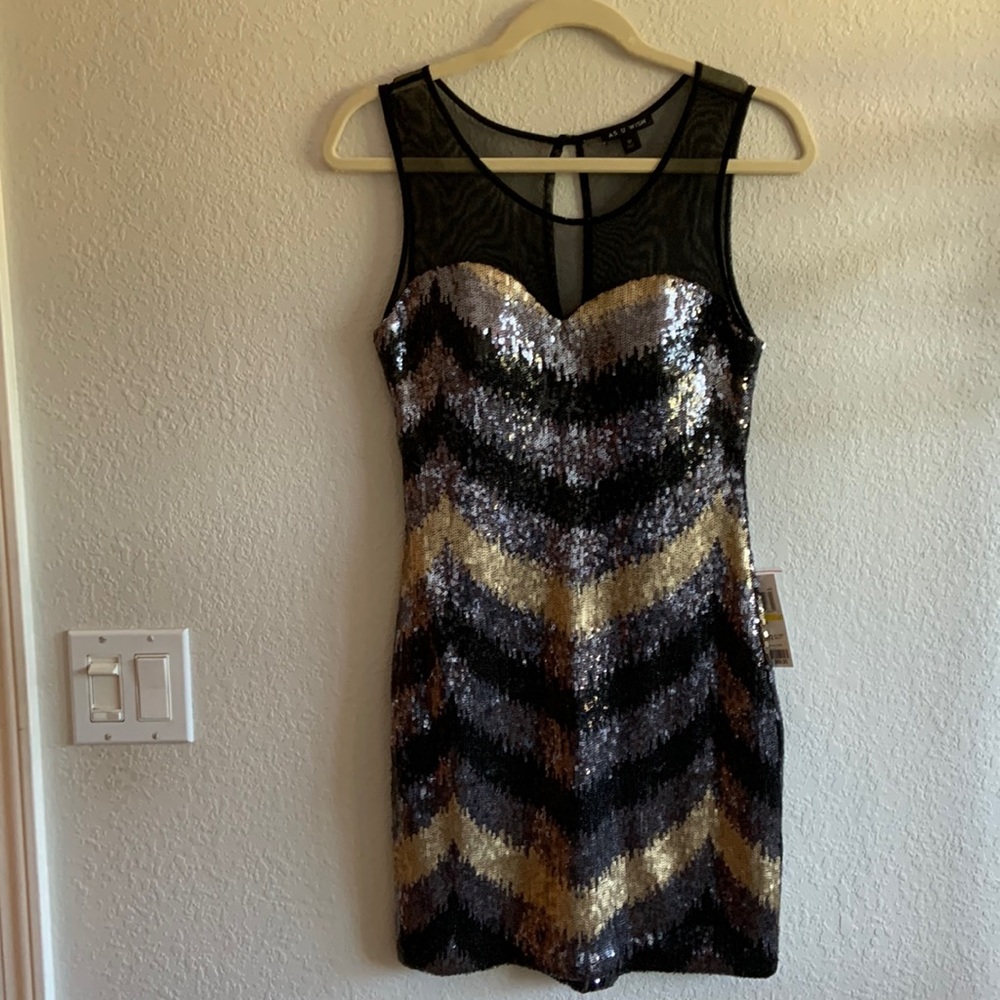 AUW, As U Wish sequin dress. Size: medium. NWT